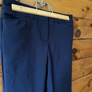 New York & Company Blue Trousers Classic Straight-Leg Design